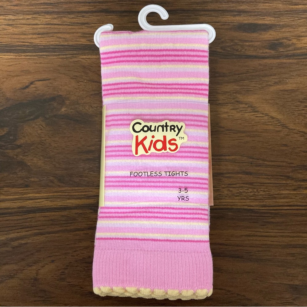 $1 NWT Country Kids Footless Tights Citrus Stripe Capri 3-5 Years (BUNDLE ONLY)